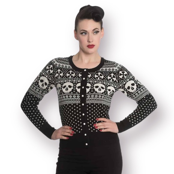 Hell Bunny | Sweaters | Hell Bunny Christmas Skull Cardigan Size Xxl |  Poshmark
